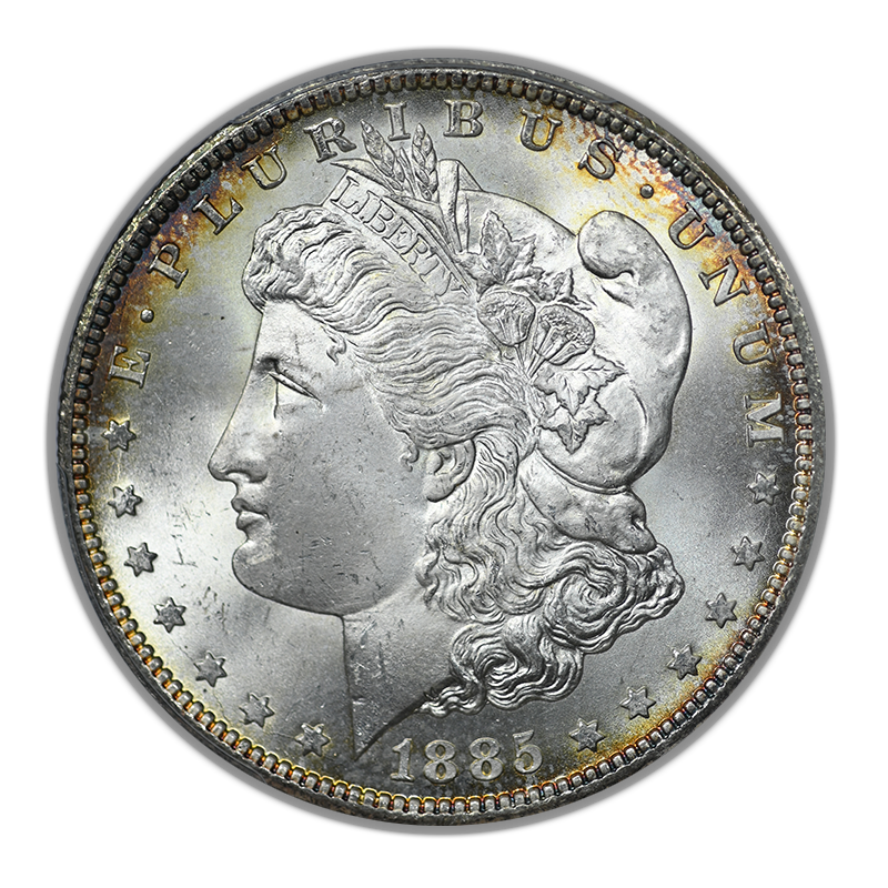 1885-CC Morgan Dollar $1 PCGS MS66