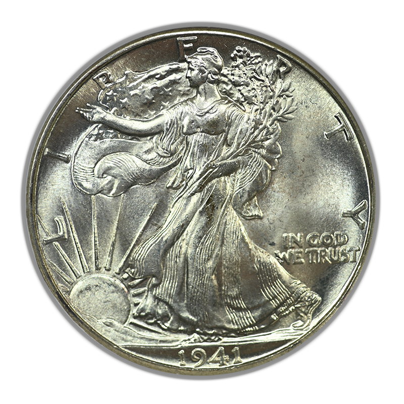 1941 Walking Liberty Half Dollar 50C NGC Fatty MS66