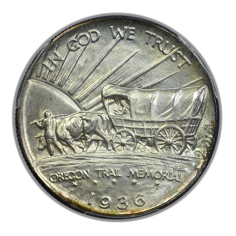 1936-S Oregon Trail Classic Commemorative Half Dollar 50C PCGS MS67+ CAC