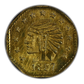 1857 Octagonal California Fractional Gold Indian Head 1/2 Dollar 50C NGC Token MS66 Obverse