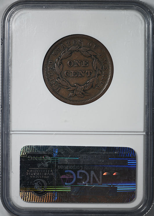 1842 Braided Hair Liberty Head Large Cent 1C NGC VF30BN