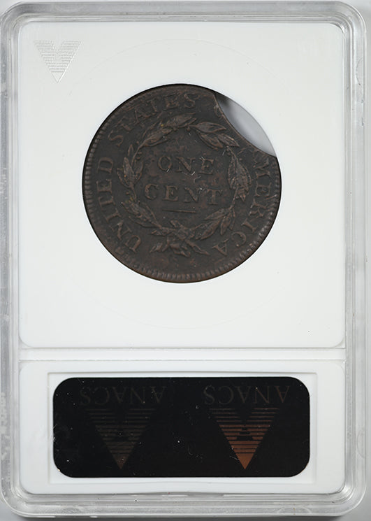 1812 Classic Head Large Cent 1C ANACS Soapbox VF Details S-288 Clip Mint Error
