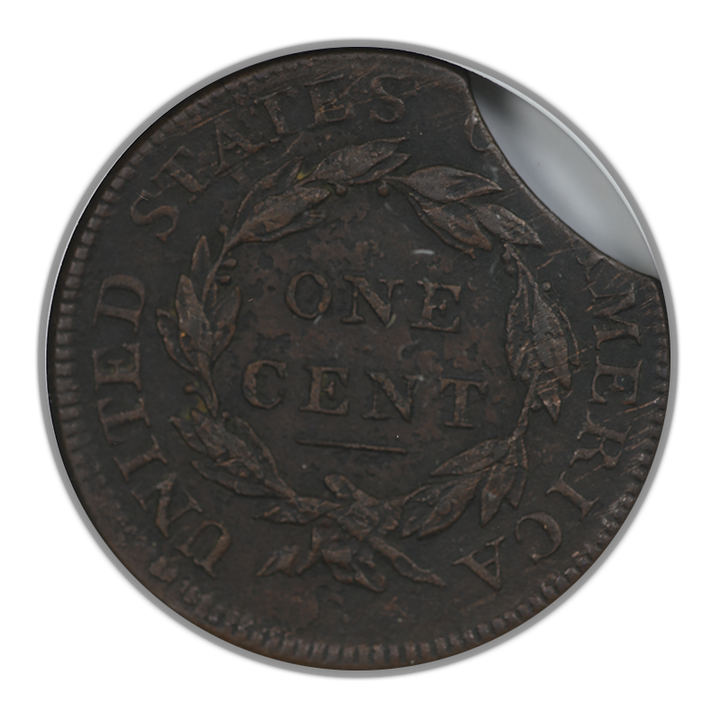 1812 Classic Head Large Cent 1C ANACS Soapbox VF Details S-288 Clip Mint Error
