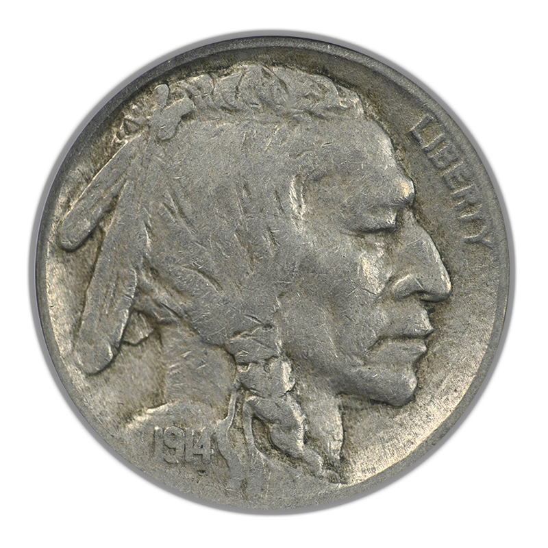 1914/3 Buffalo Nickel 5C ANACS Soapbox VF20 FS-014.87