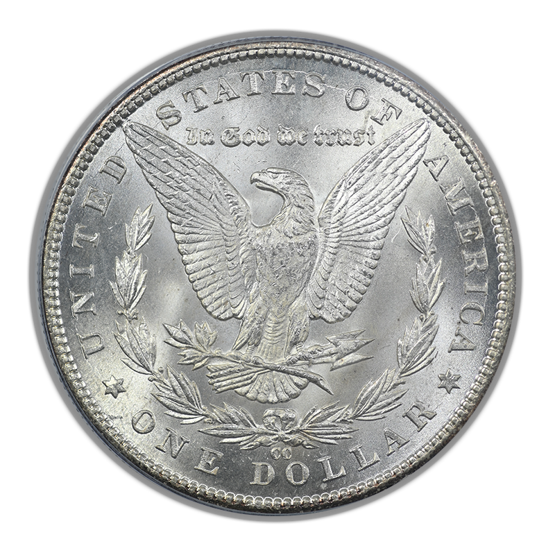 1885-CC Morgan Dollar $1 PCGS MS63 CAC OGH Reverse