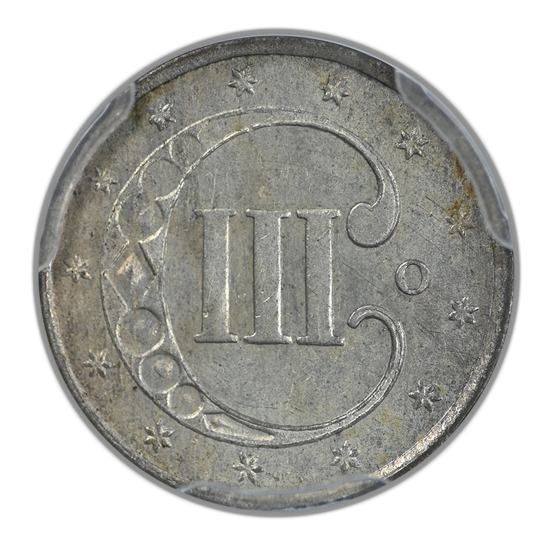 1851-O Three Cent Silver Piece 3CS PCGS MS63
