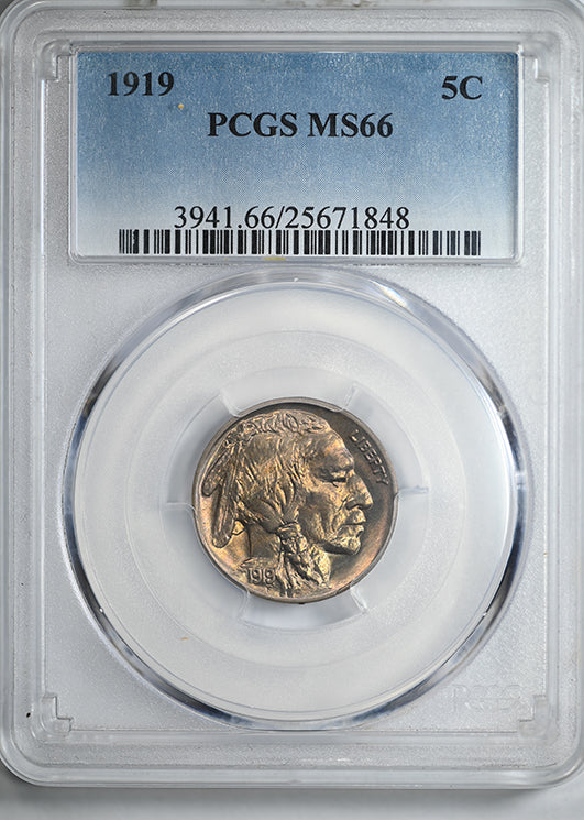 1919 Buffalo Nickel 5C PCGS MS66