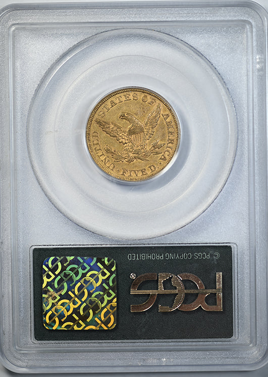 1853 Liberty Head Gold Half Eagle $5 PCGS XF40 Gold CAC OGH Reverse Slab