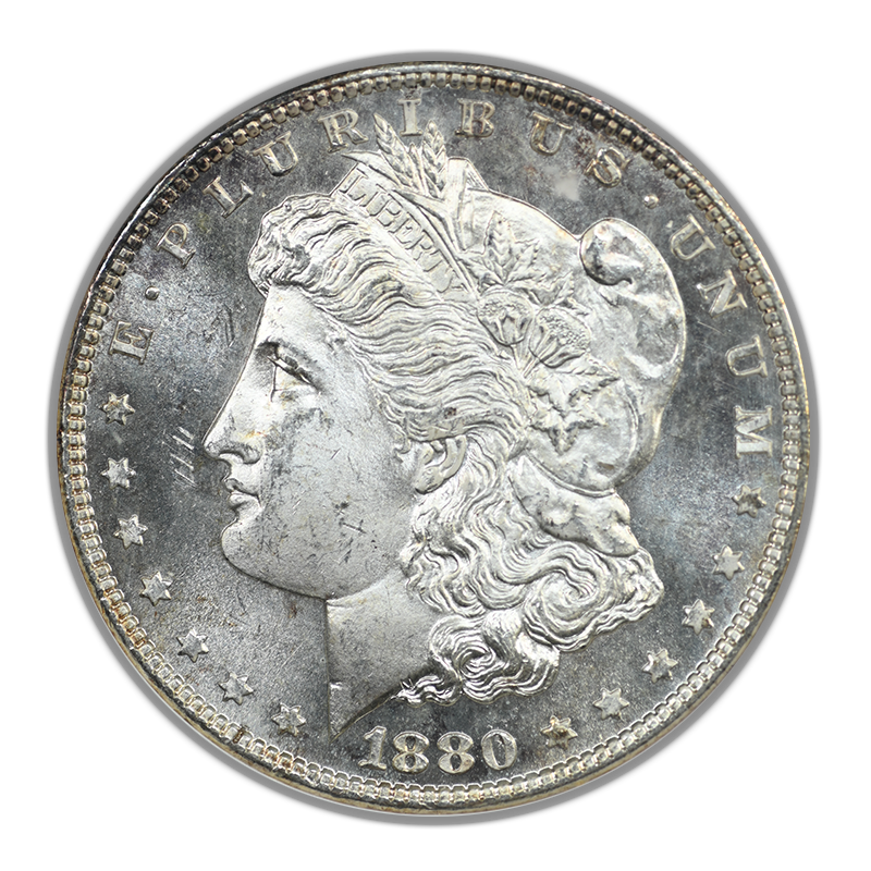 1880-S Morgan Dollar $1 ANACS Soapbox MS64