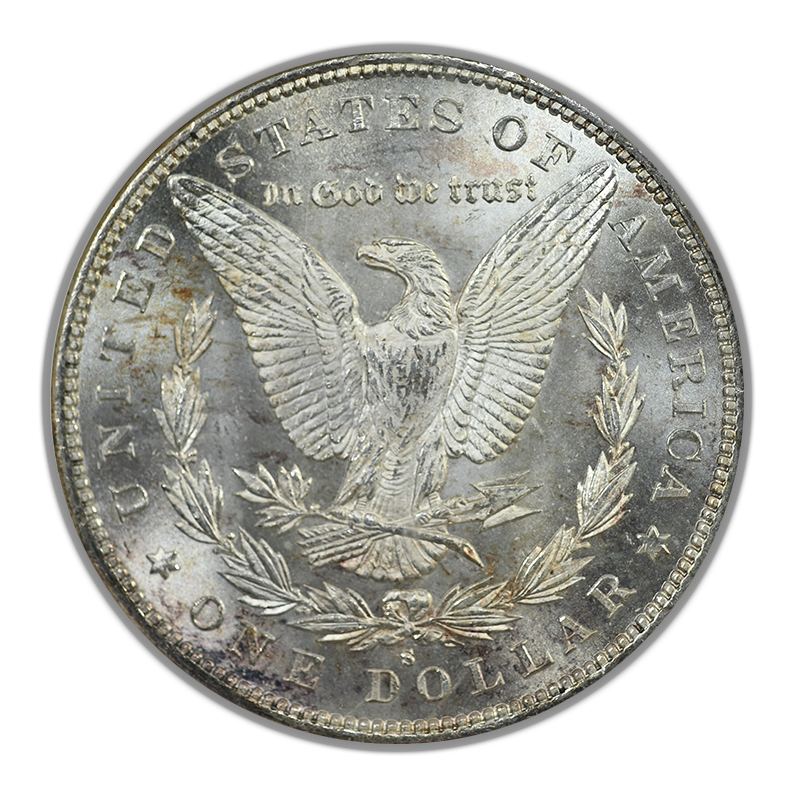 1880-S Morgan Dollar $1 ANACS Soapbox MS64