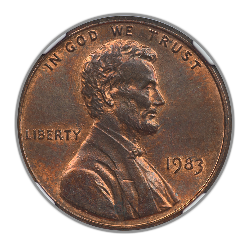 1983 Doubled Die Reverse Lincoln Memorial Cent 1C NGC MS64RB DDR