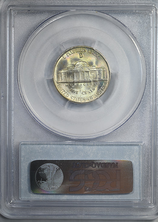 1945-D Jefferson War Nickel 5C PCGS MS66+ - TONED!