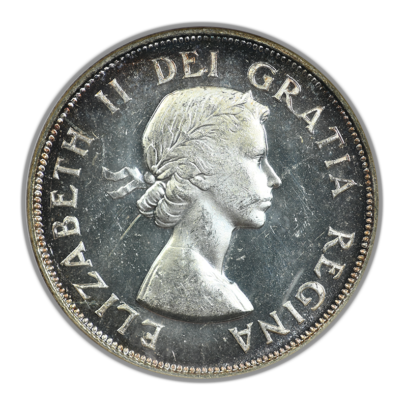 1953 Canada 50C Cents ANACS Soapbox MS63 - Small Date