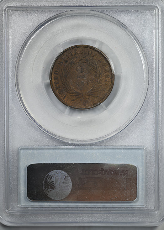 1867 Two Cent Piece 2C PCGS AU50