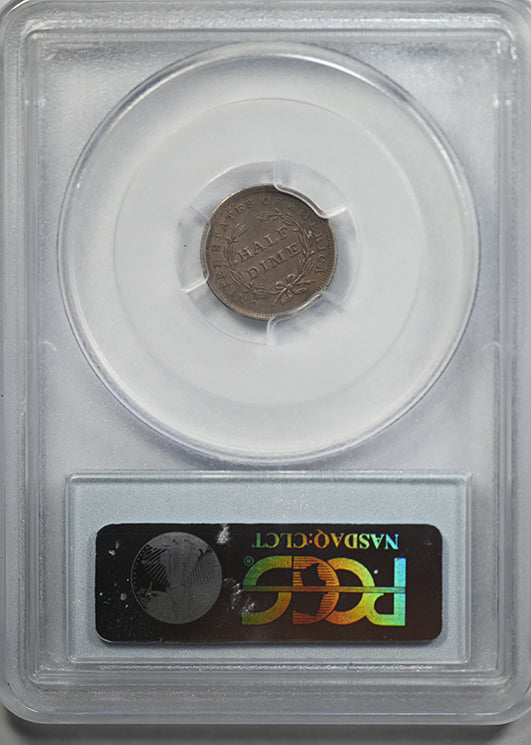 1837 Liberty Seated Half Dime H10C PCGS XF45 - No Stars, Large Date