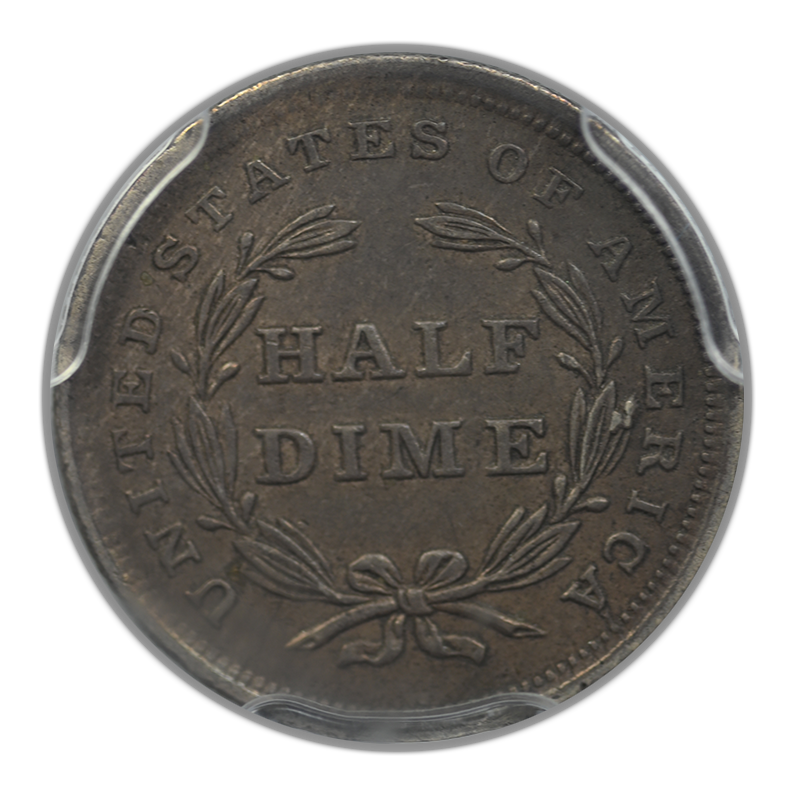 1837 Liberty Seated Half Dime H10C PCGS XF45 - No Stars, Large Date