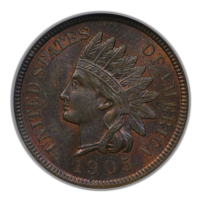 1905 Indian Head Cent 1C ANACS Soapbox MS63RB Obverse