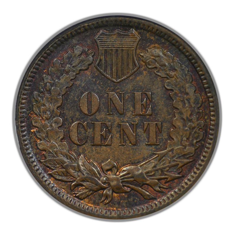 1905 Indian Head Cent 1C ANACS Soapbox MS63RB Reverse