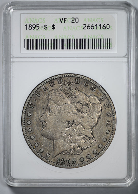1895-S Morgan Dollar $1 ANACS Soapbox VF20