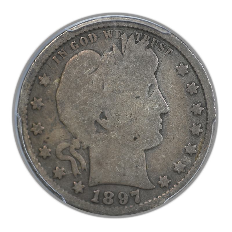 1897-S Barber Quarter 25C PCGS G04 Obverse