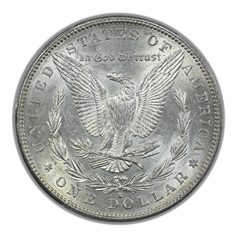 1883-S Morgan Dollar $1 PCGS AU55 Reverse