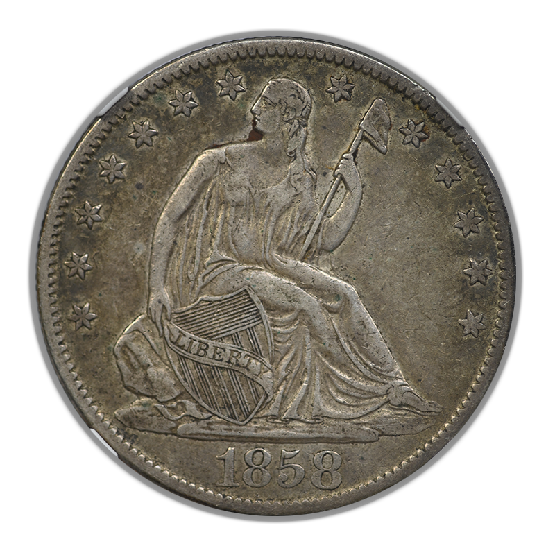 1858-O Liberty Seated Half Dollar 50C NGC VF35