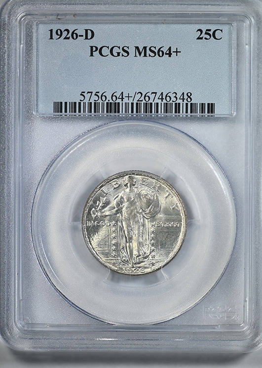 1926-D Standing Liberty Quarter 25C PCGS MS64+