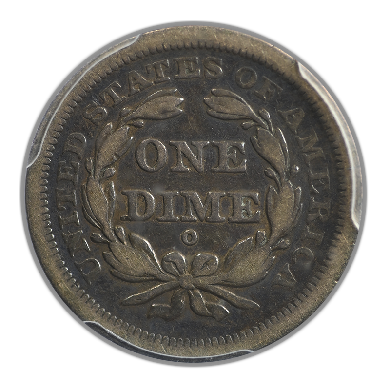 1849-O Liberty Seated Dime 10C PCGS VF20 CAC