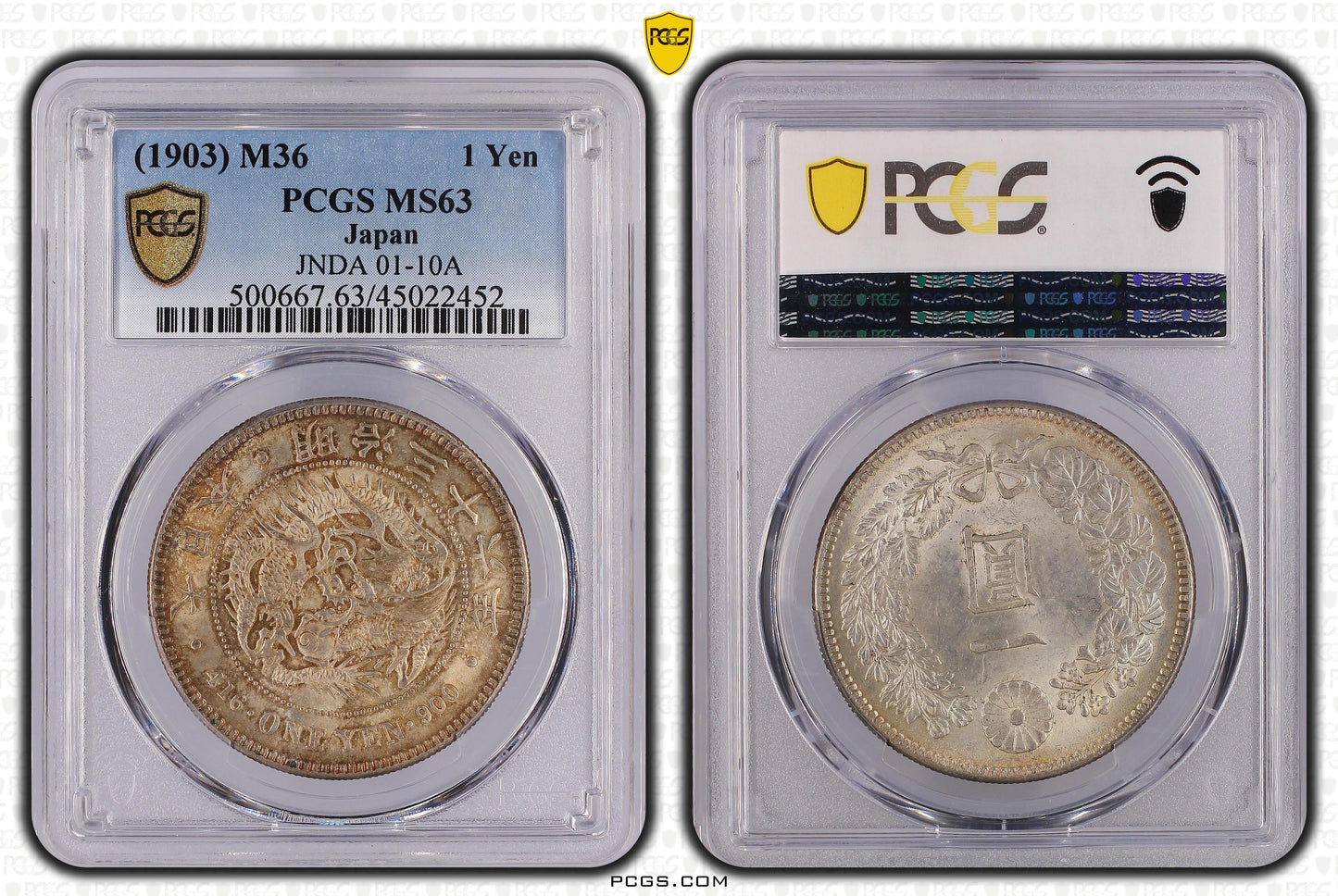 1903 M36 Japen 1 Yen Dragon PCGS MS63 JNDA 01-10A