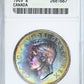 1949 Canada Silver Dollar $1 ANACS Soapbox MS63 - RAINBOW TONED!