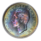 1949 Canada Silver Dollar $1 ANACS Soapbox MS63 - RAINBOW TONED!