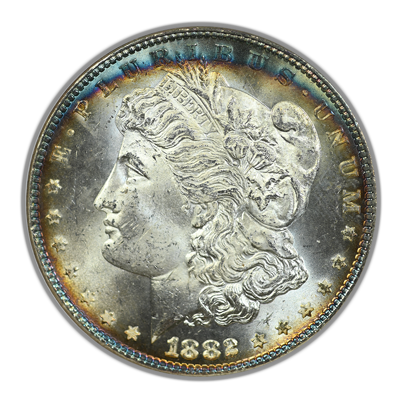 1882 Morgan Dollar $1 NGC Fatty MS64 - TONED!