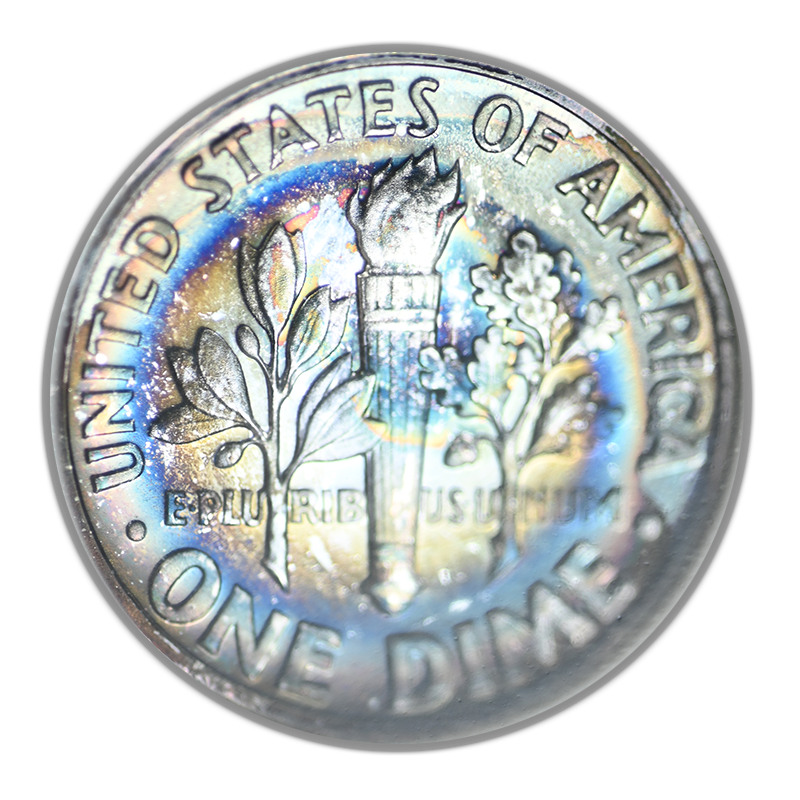 1954 Proof Roosevelt Dime 10C NGC Fatty PR67CAM Cameo - TONED!