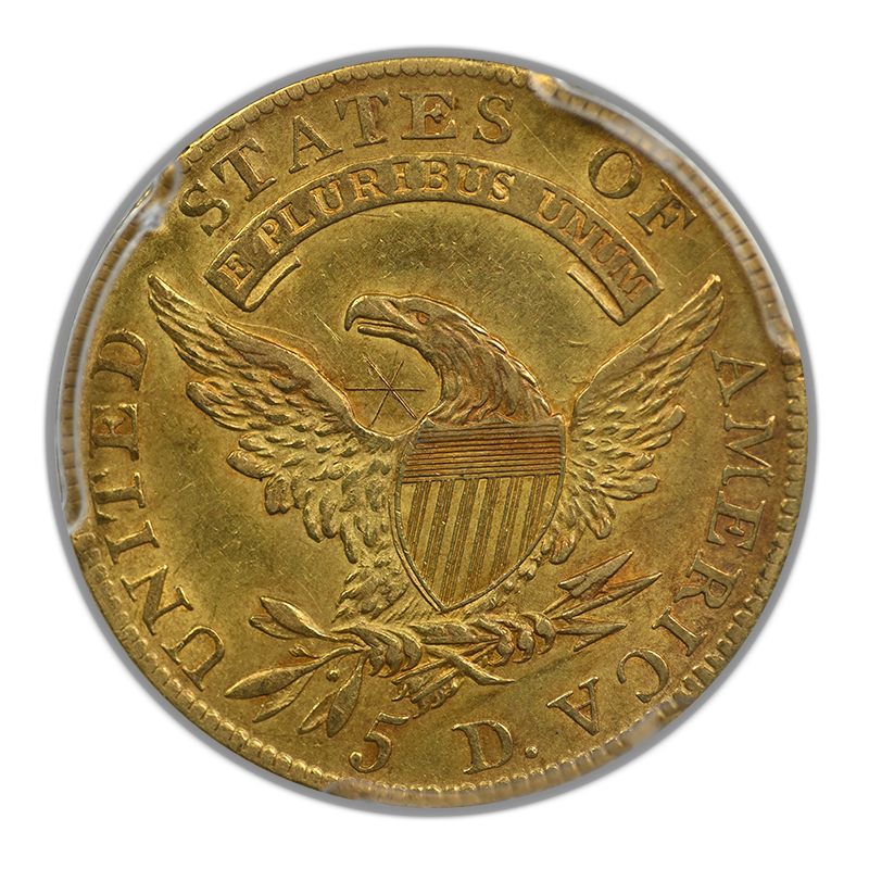 1809/8 Capped Bust Gold Half Eagle $5 PCGS Genuine AU Details