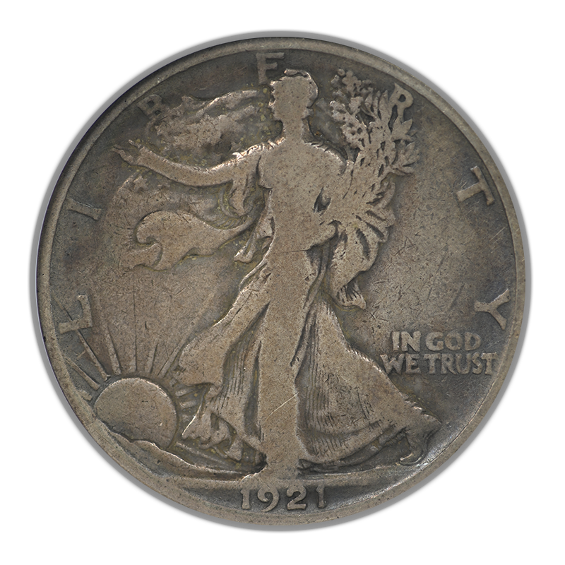 1921-S Walking Liberty Half Dollar 50C ANACS Soapbox F12
