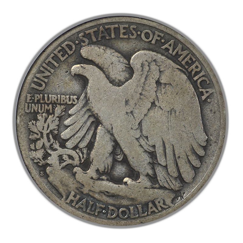 1921-S Walking Liberty Half Dollar 50C ANACS Soapbox F12