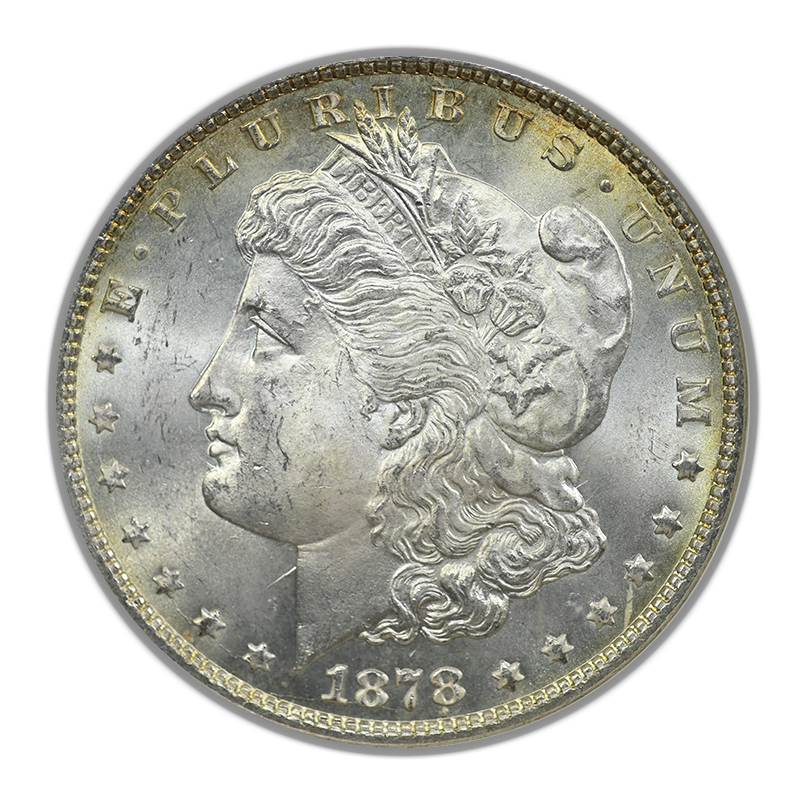 1878 7/8TF Morgan Dollar $1 ANACS Soapbox MS63 VAM-41C