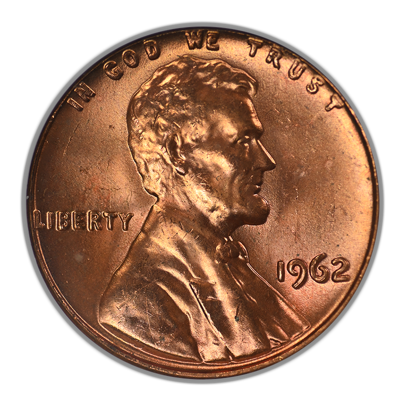 1962 Doubled Die Obverse Lincoln Memorial Cent 1C ANACS Soapbox MS64RD CDDO-001