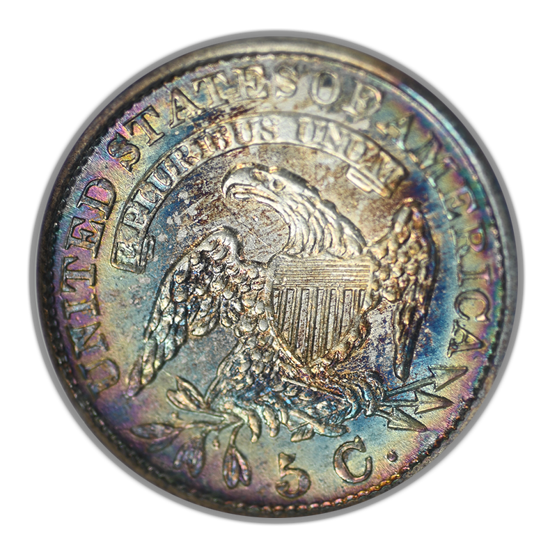 1831 Capped Bust Half Dime H10C NGC Fatty AU58 - TONED! Reverse