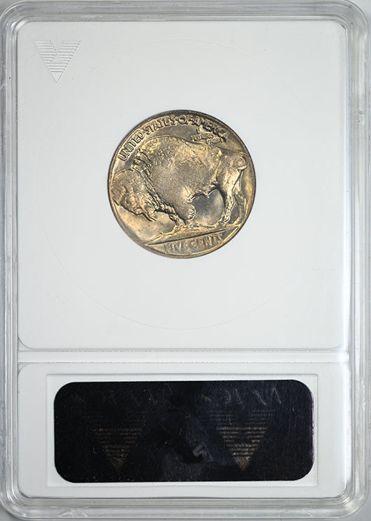 1928-D Buffalo Nickel 5C ANACS Soapbox MS63 Reverse Slab