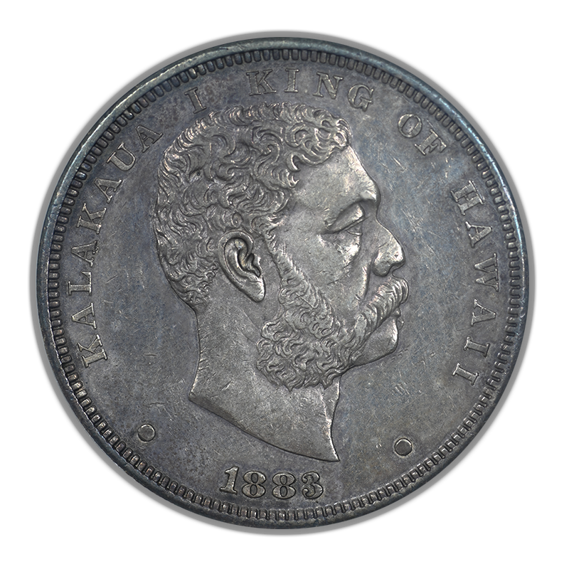 1883 Kingdom of Hawaii Silver Dollar $1 NGC Fatty AU50