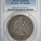 1872-CC Liberty Seated Dollar $1 PCGS Genuine XF Details