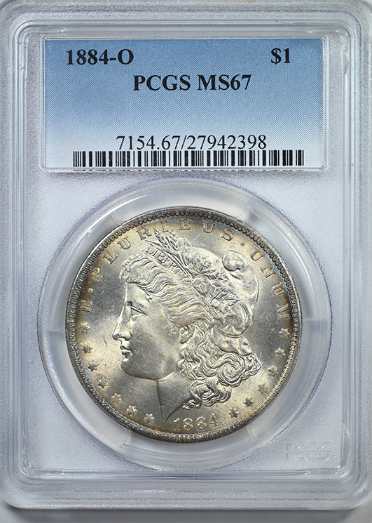 1884-O Morgan Dollar $1 PCGS MS67 - NICE COLOR!