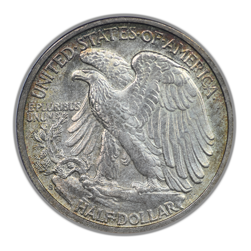 1943-S Walking Liberty Half Dollar 50C NGC MS63 CAC