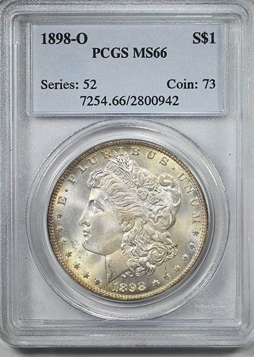 1898-O Morgan Dollar $1 PCGS MS66