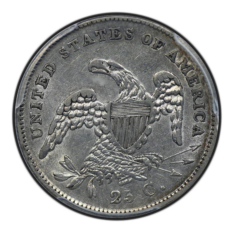 1832 Capped Bust Quarter 25C PCGS AU50 Reverse