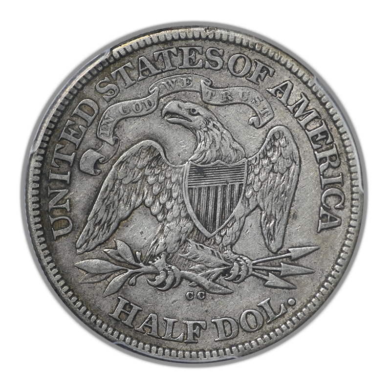 1874-CC Liberty Seated Half Dollar 50C PCGS VF35 CAC - Arrows