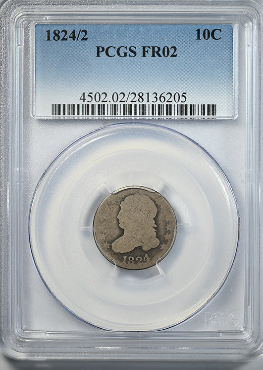 1824/2 Capped Bust Dime 10C PCGS FR02 - Lowball