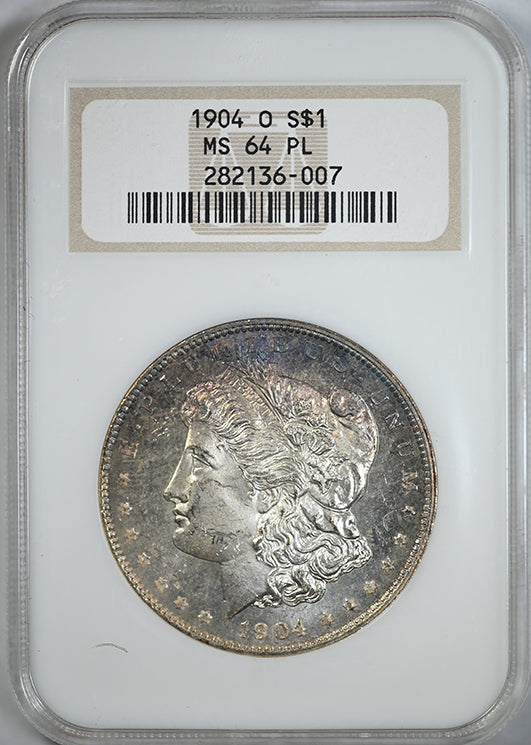 1904-O Morgan Dollar $1 NGC Fatty MS64PL - Prooflike - TONED!