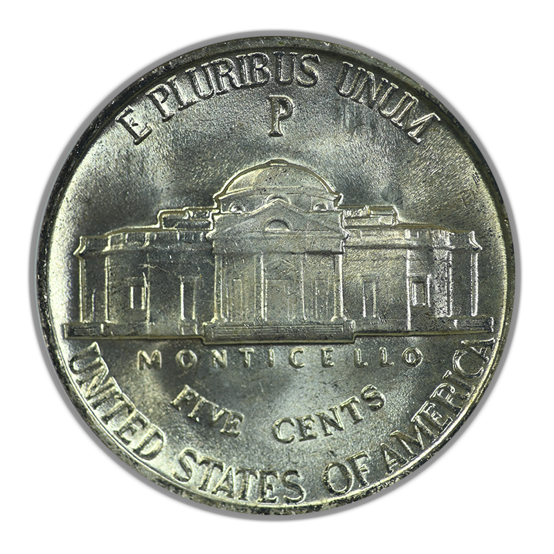 1943-P Jefferson War Nickel 5C NGC Fatty MS67